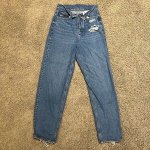 American Eagle Denim sz 8 regular women’s button up and fold down fly Jeans